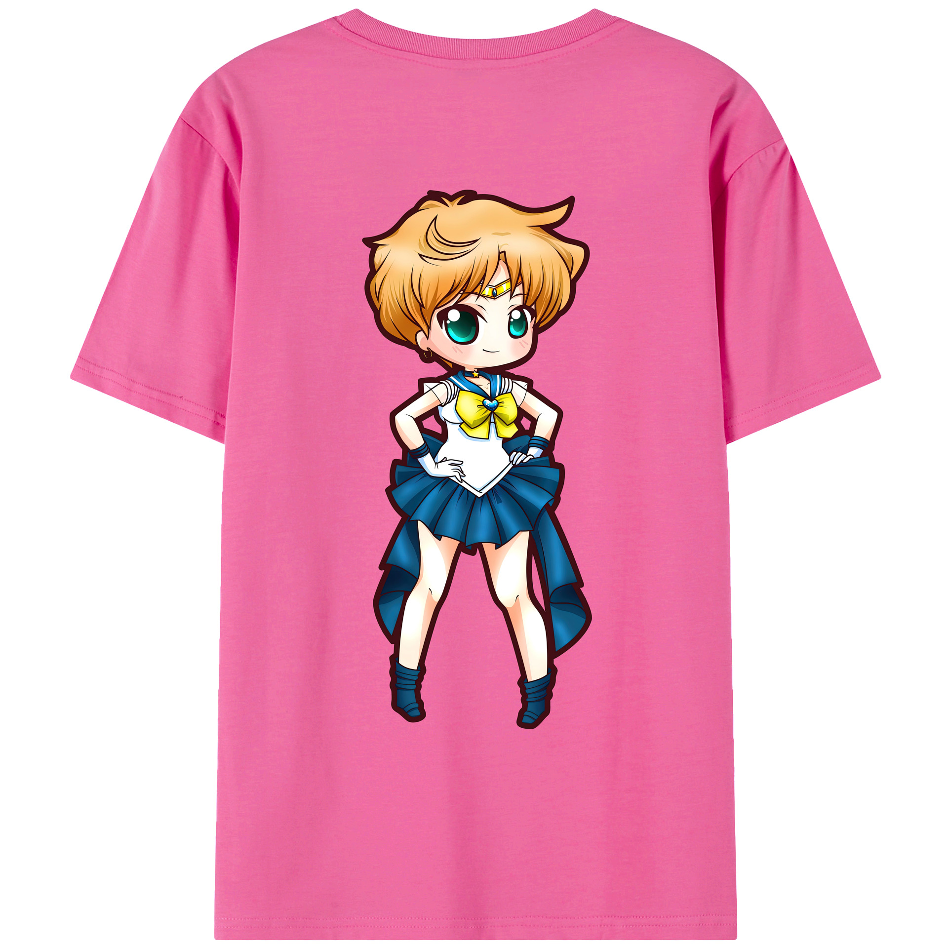 （画像用） 美少女戦士セーラームーン 天王はるか Sailor Moon Tenoh Haruka レディース半袖Tシャツ(バックプリント)